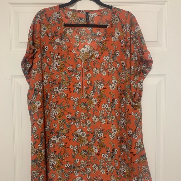 3x Massini short sleeve blouse with front zipper closure - Picture 1 of 4